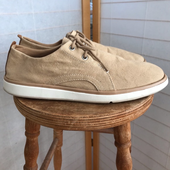 Sz 10.5 Timberland Desert Boots tan canvas comfort main image 13